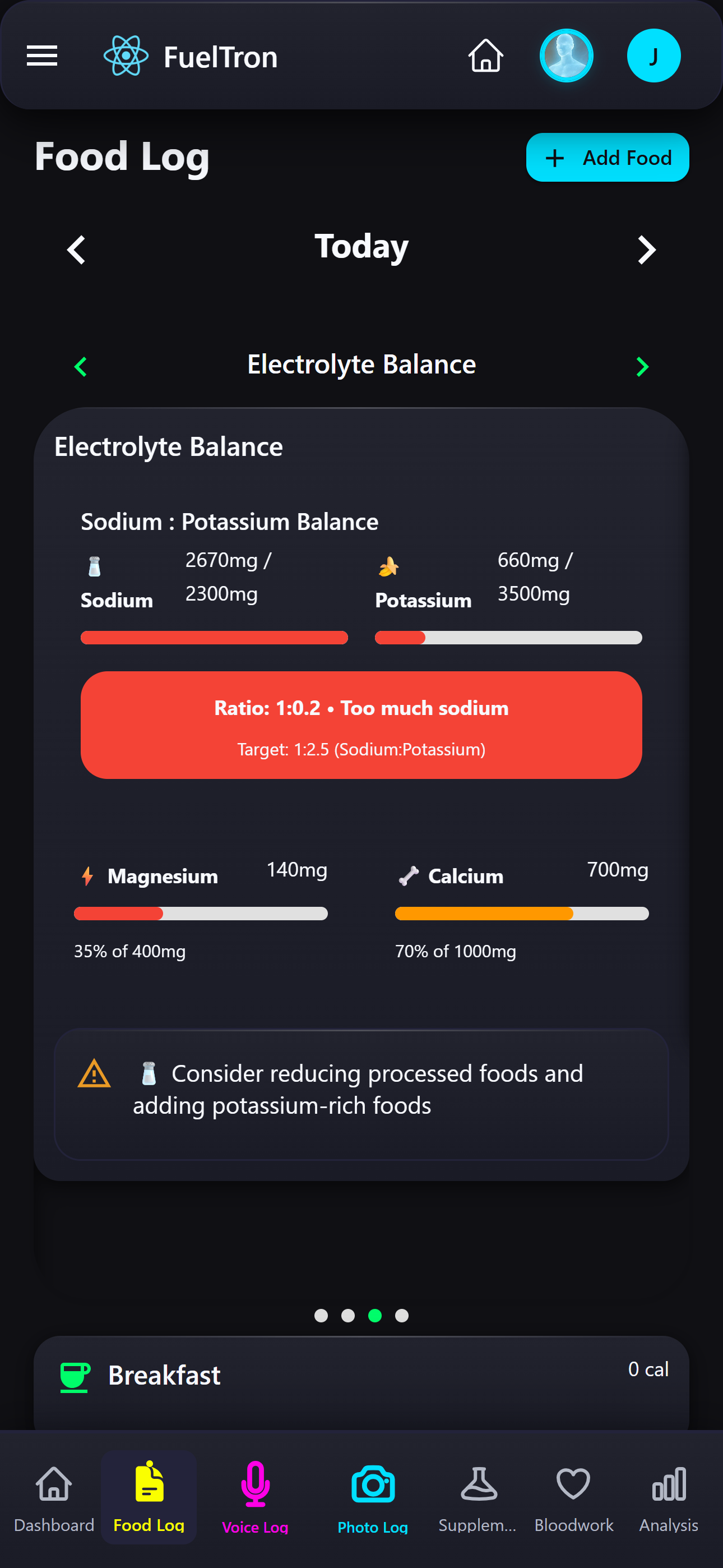 FuelTron Health Insights